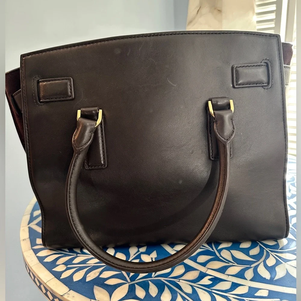 Michael Kors Hamilton Leopard Calf Hair and Suede Handbag - Picture 5 of 10